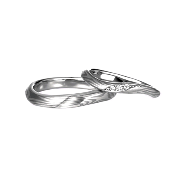 Обручальные и помолвочные кольца Mokume Gane