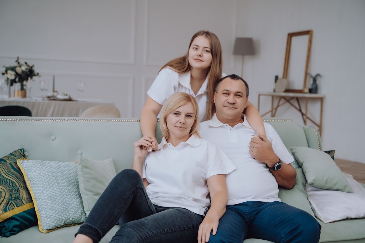 Семейная фотосессия в  фотостудии