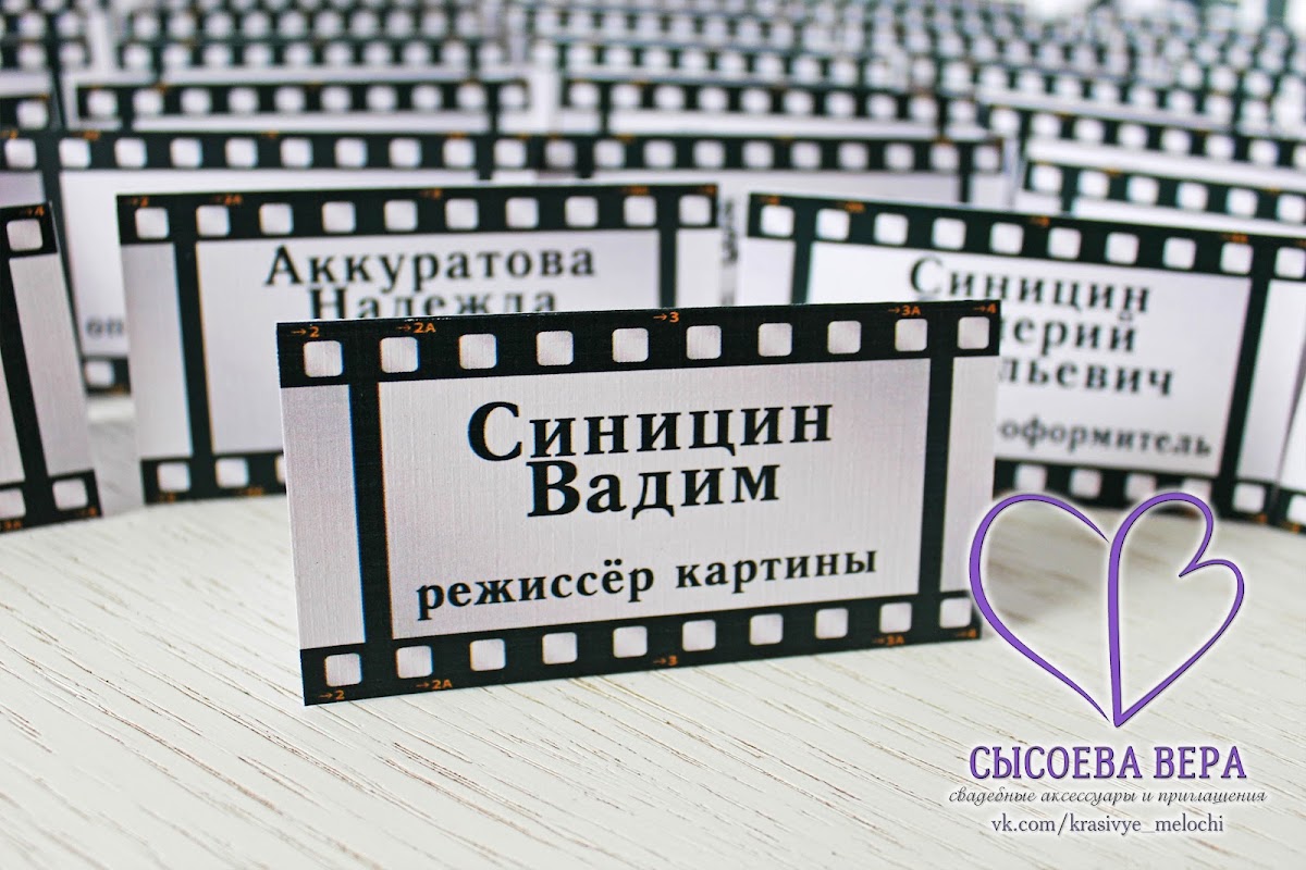 Рассадка гостей (планы рассадки, номера на столы, рассадочные (банкетные) карточки