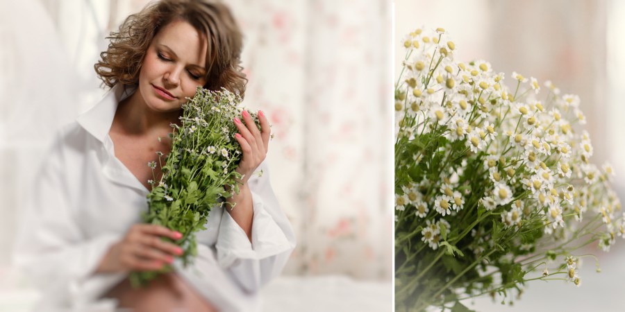 Солнечное утро и чай с ромашками
