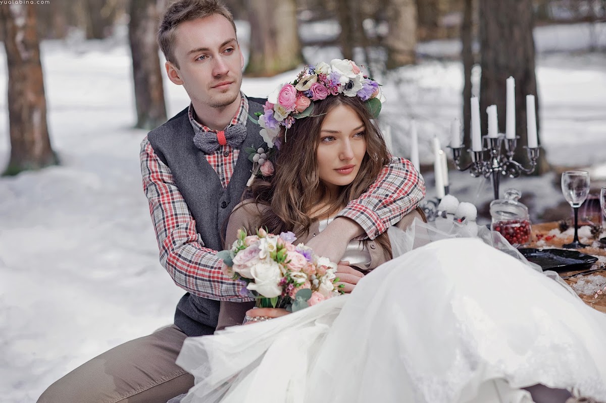 Love-story в зимнем лесу