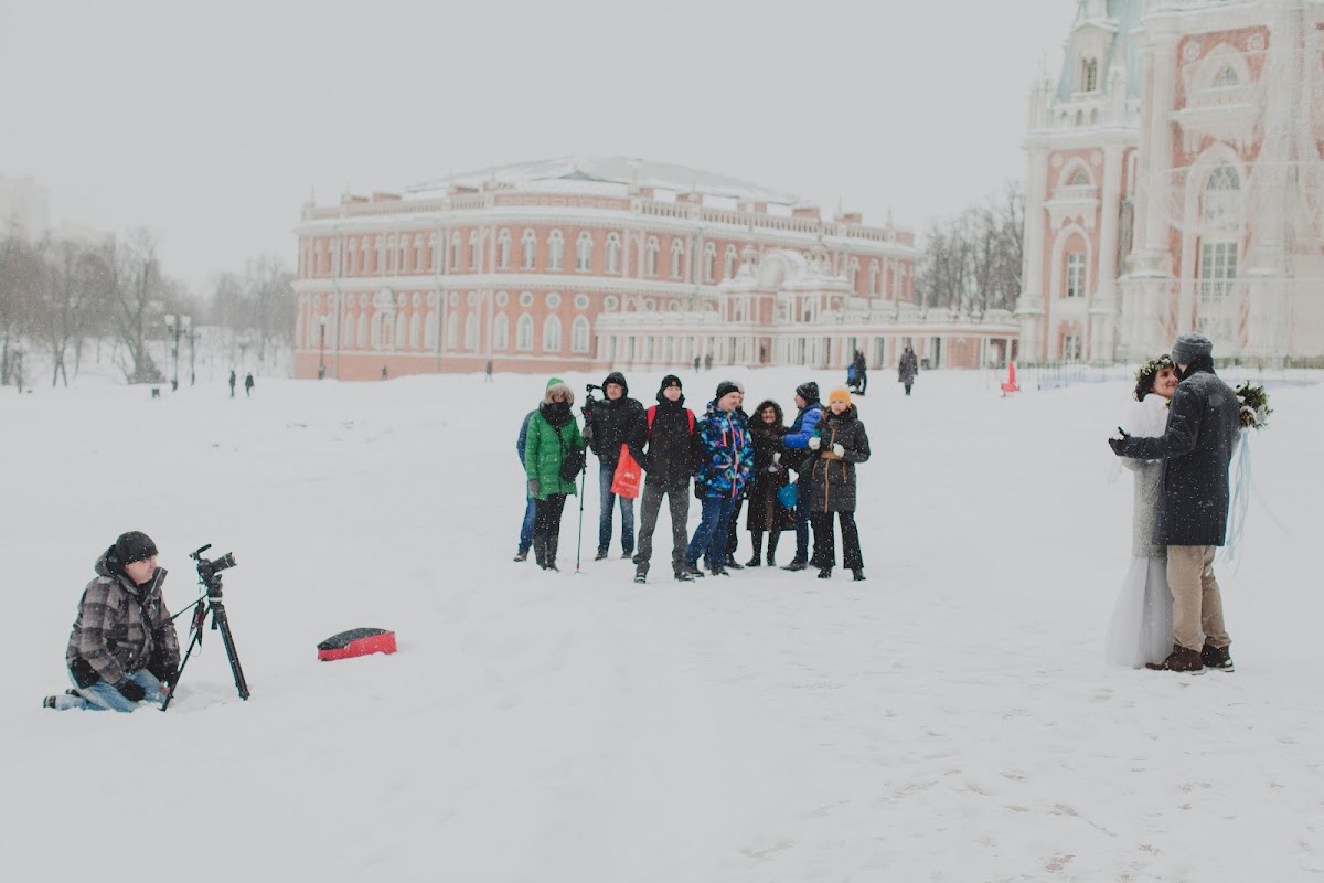 В процессе съёмок.