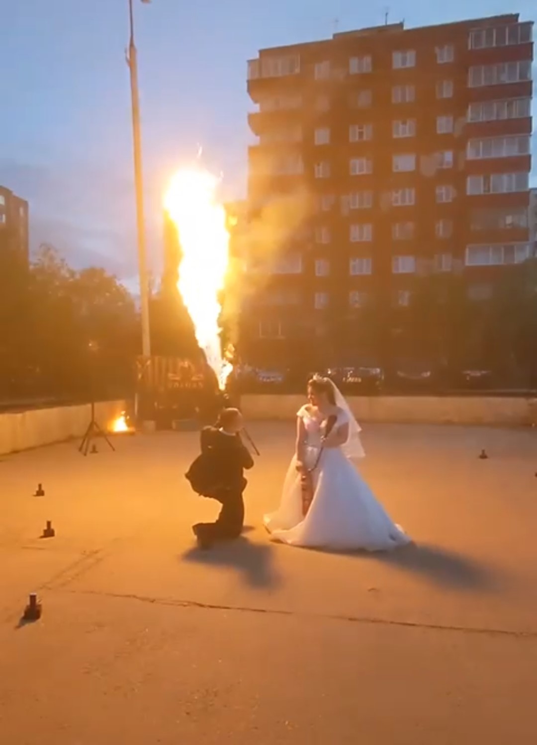 Зажжение огнемётом