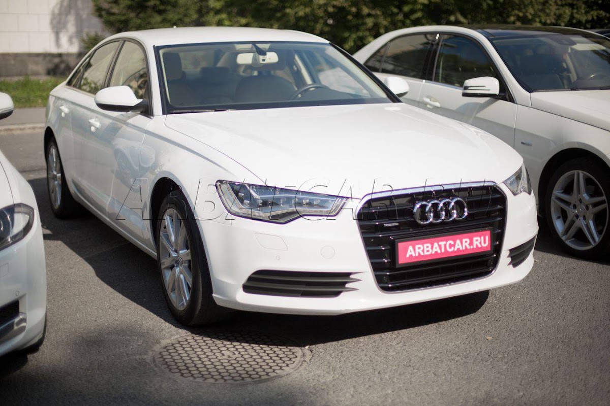 Audi A6 (С7) белый на светлом салоне — кадр 3 из 9
