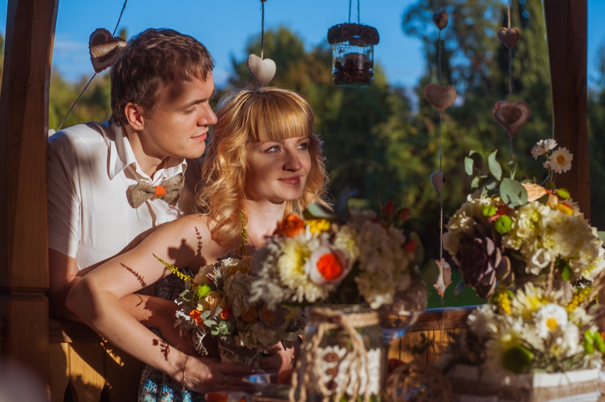Осеннее Love story Станислав и Татьяна, декорации в стиле Рустик