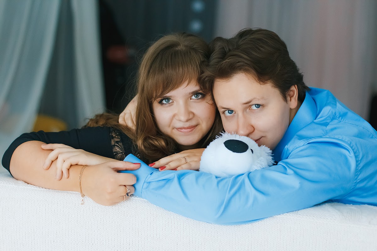 Элина и Владимир в фотостудии Антресоль