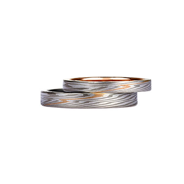Обручальные и помолвочные кольца Mokume Gane