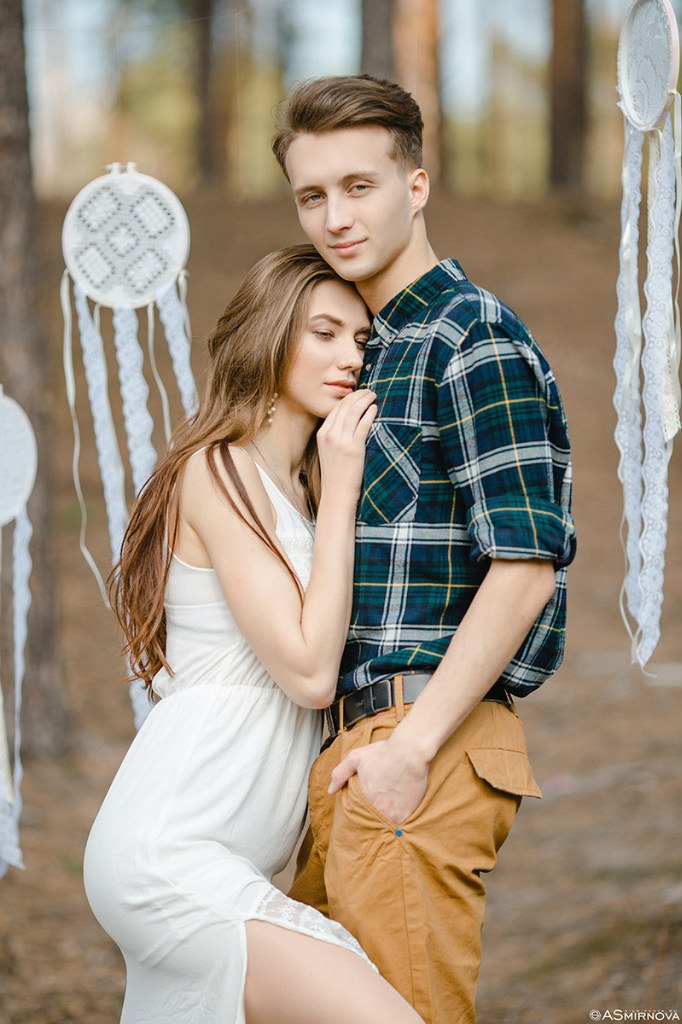 Бохо в весеннем лесу