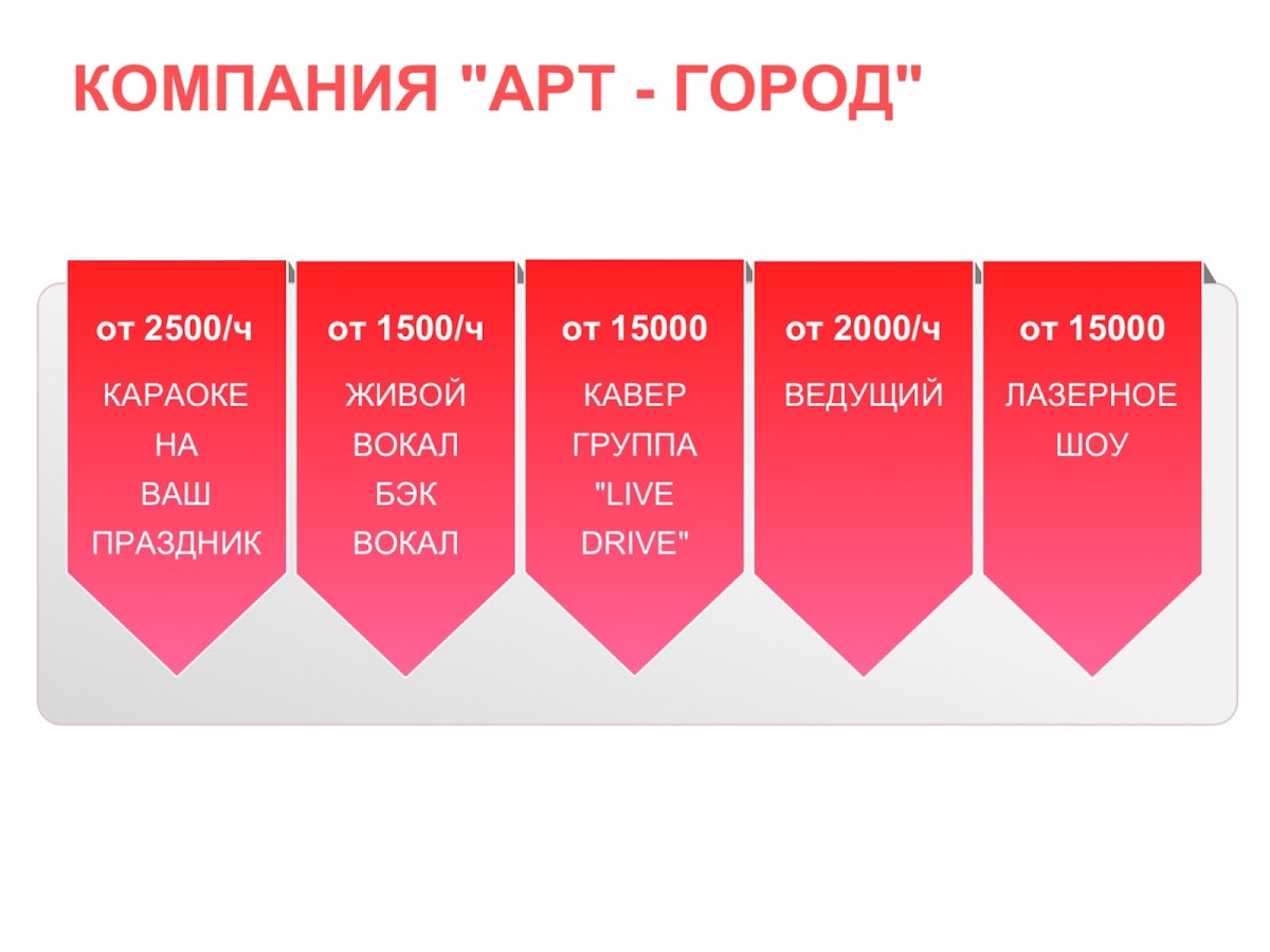 ПРАЙС НА УСЛУГИ
