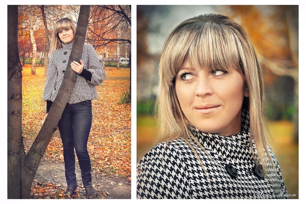 Елена. Пара штрихов в осеннем парке.