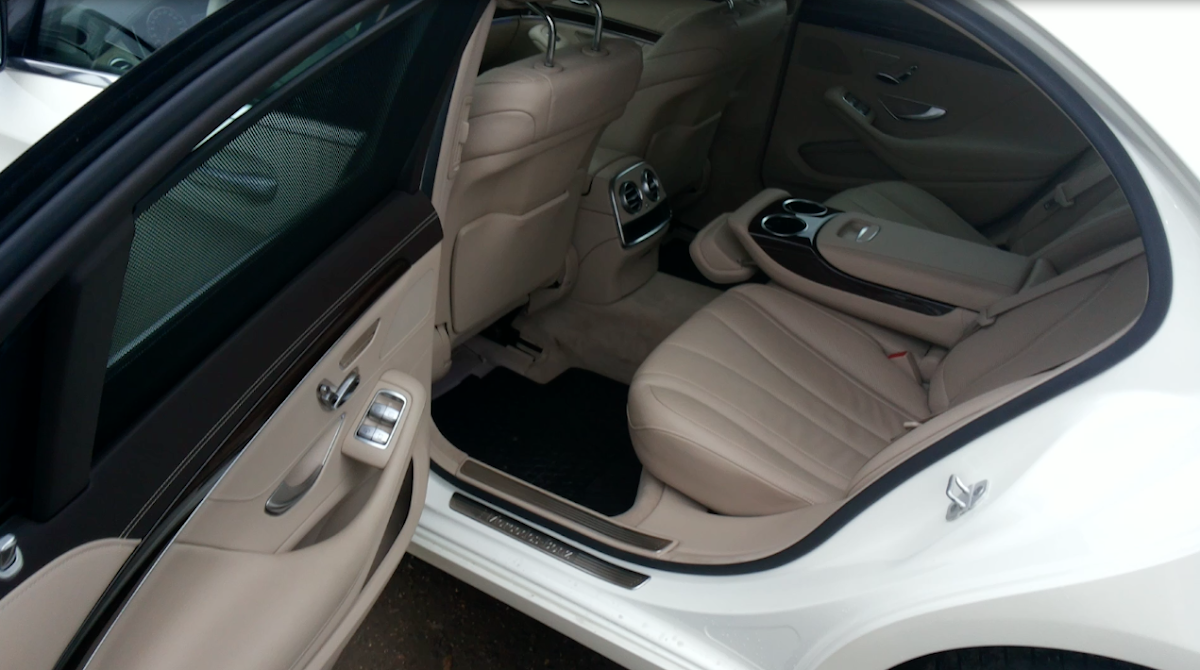 Mercedes S-class (w222) LONG, белый на бежевым