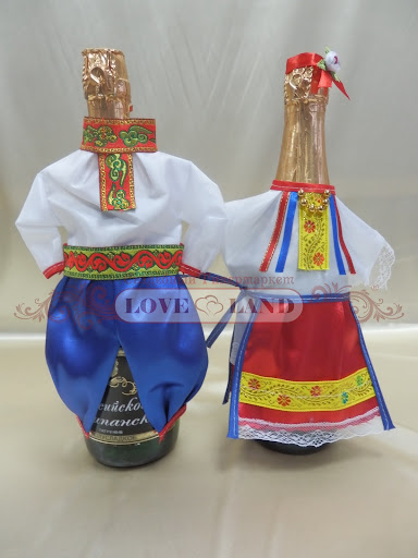 Украшение для свадебного шампанского. Альбом № 13.