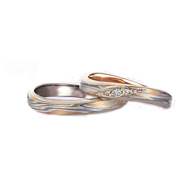 Обручальные и помолвочные кольца Mokume Gane