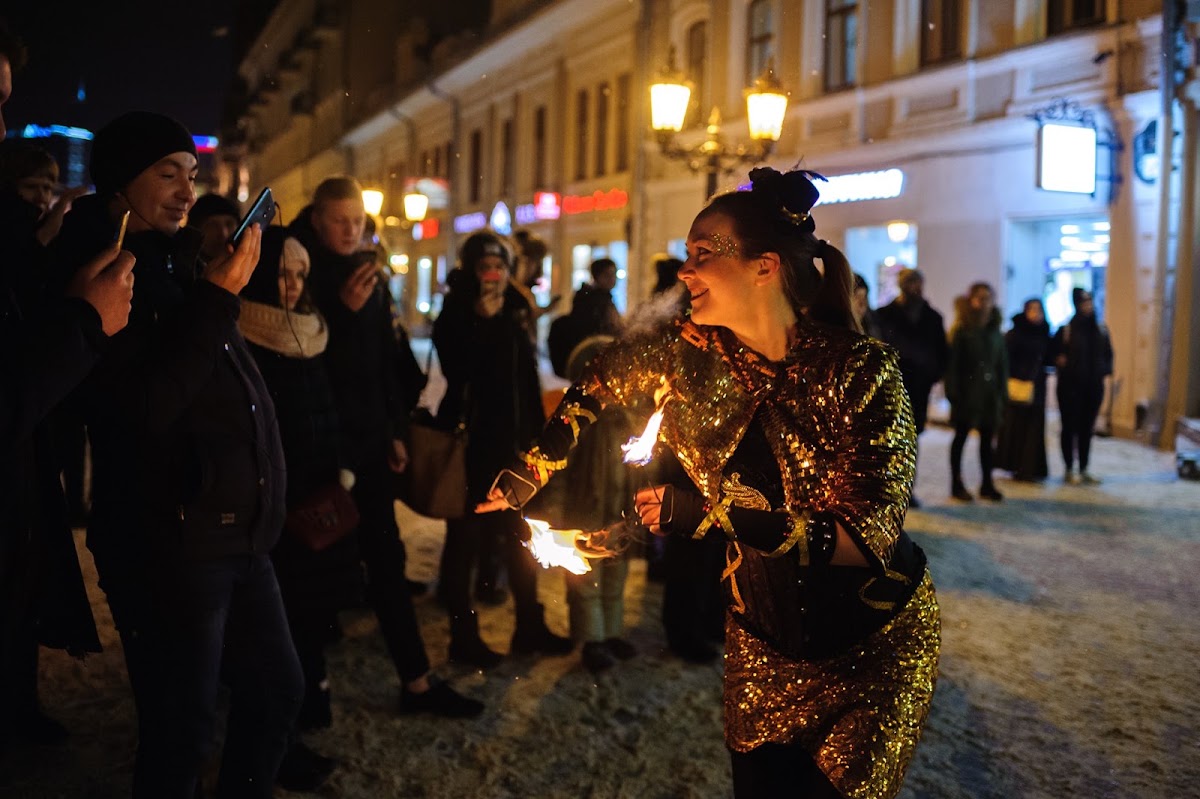 Огненное пиротехническое шоу Бурлеск