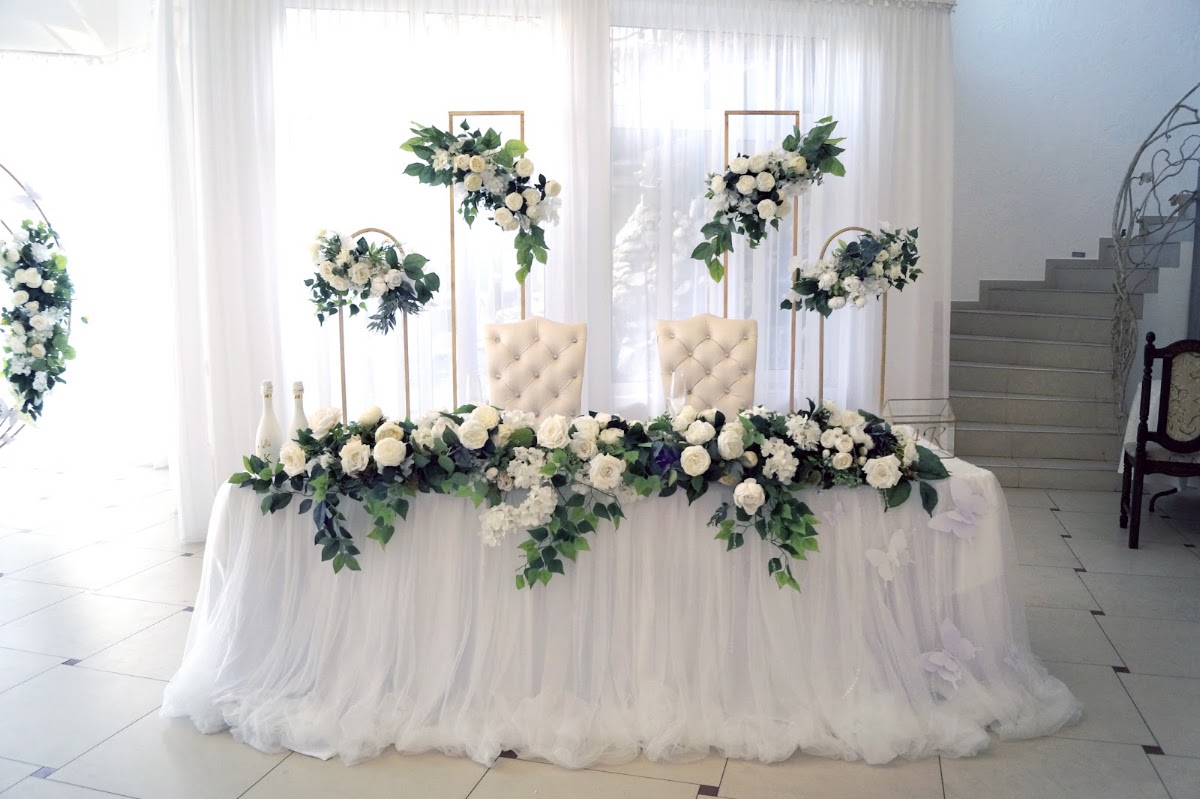 Портфолио: Оформление стола молодоженов