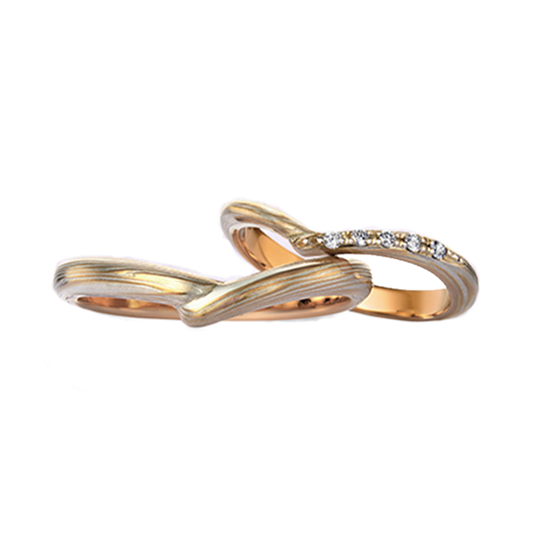 Обручальные и помолвочные кольца Mokume Gane