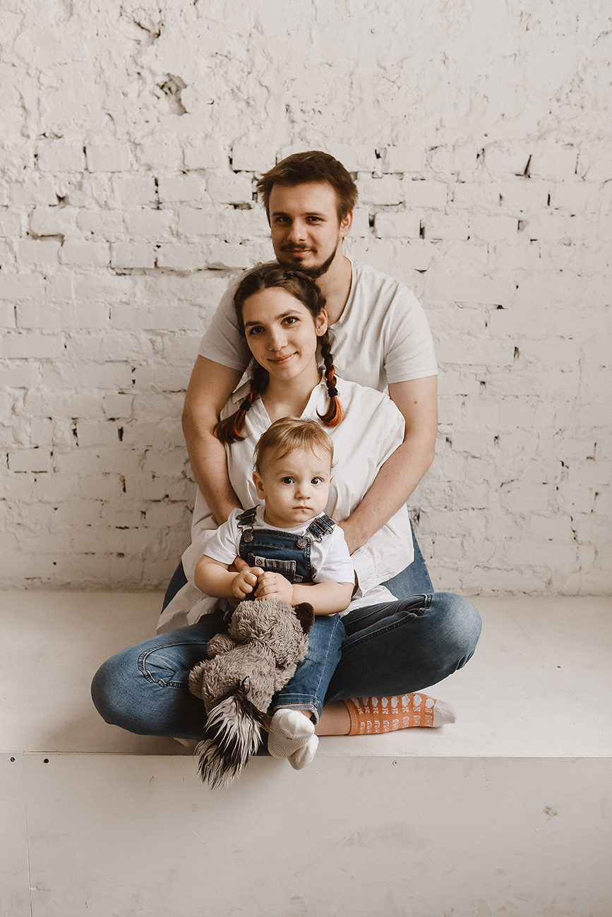 Семейная фотосессия: Катя, Вадим и Вова)