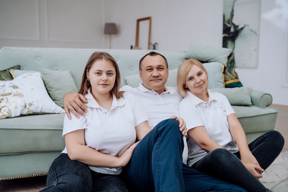 Семейная фотосессия в  фотостудии