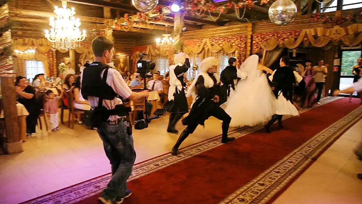 На съёмках