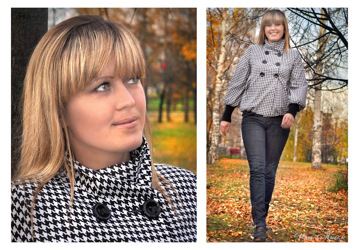 Елена. Пара штрихов в осеннем парке.