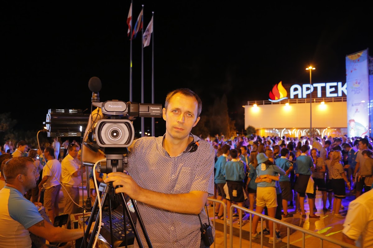 В работе