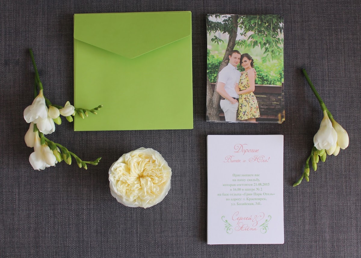 Пригласительные на свадьбу ЦветникWEDDING