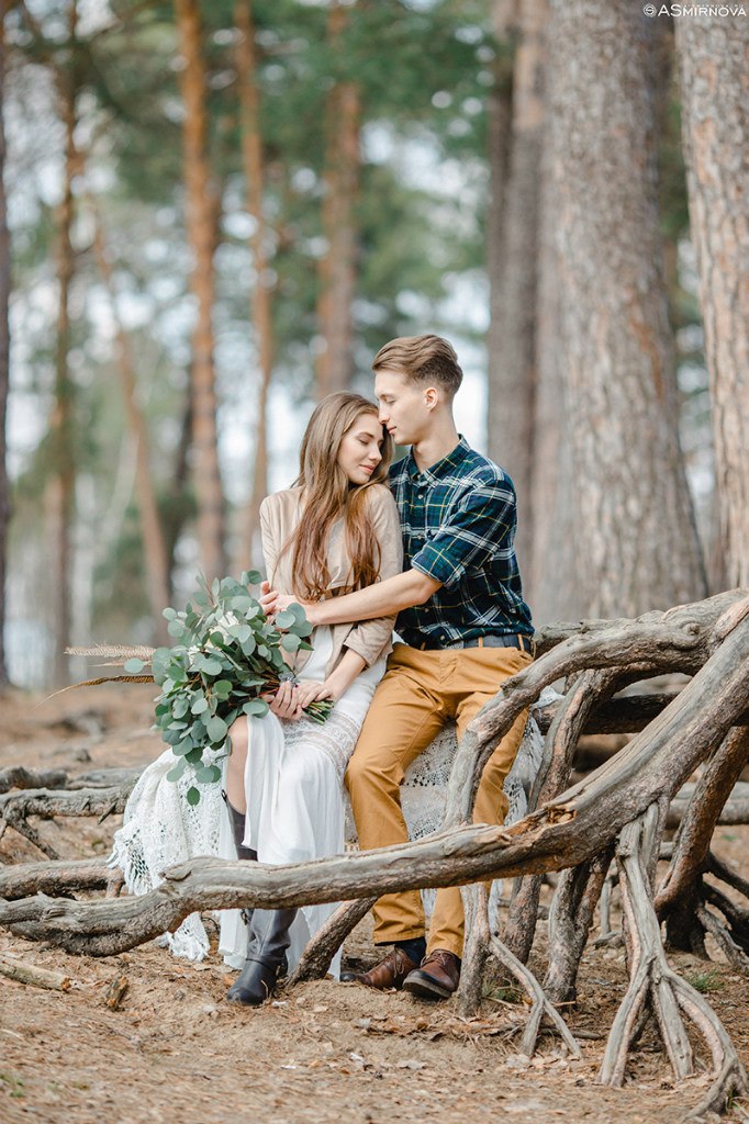 Бохо в весеннем лесу
