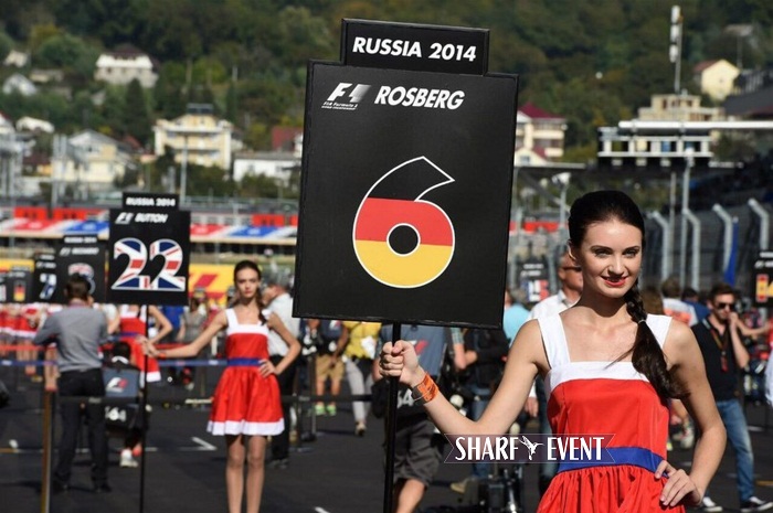 Наши модели официальные Grid Girls на Формула-1. Гран-При России. Сочи