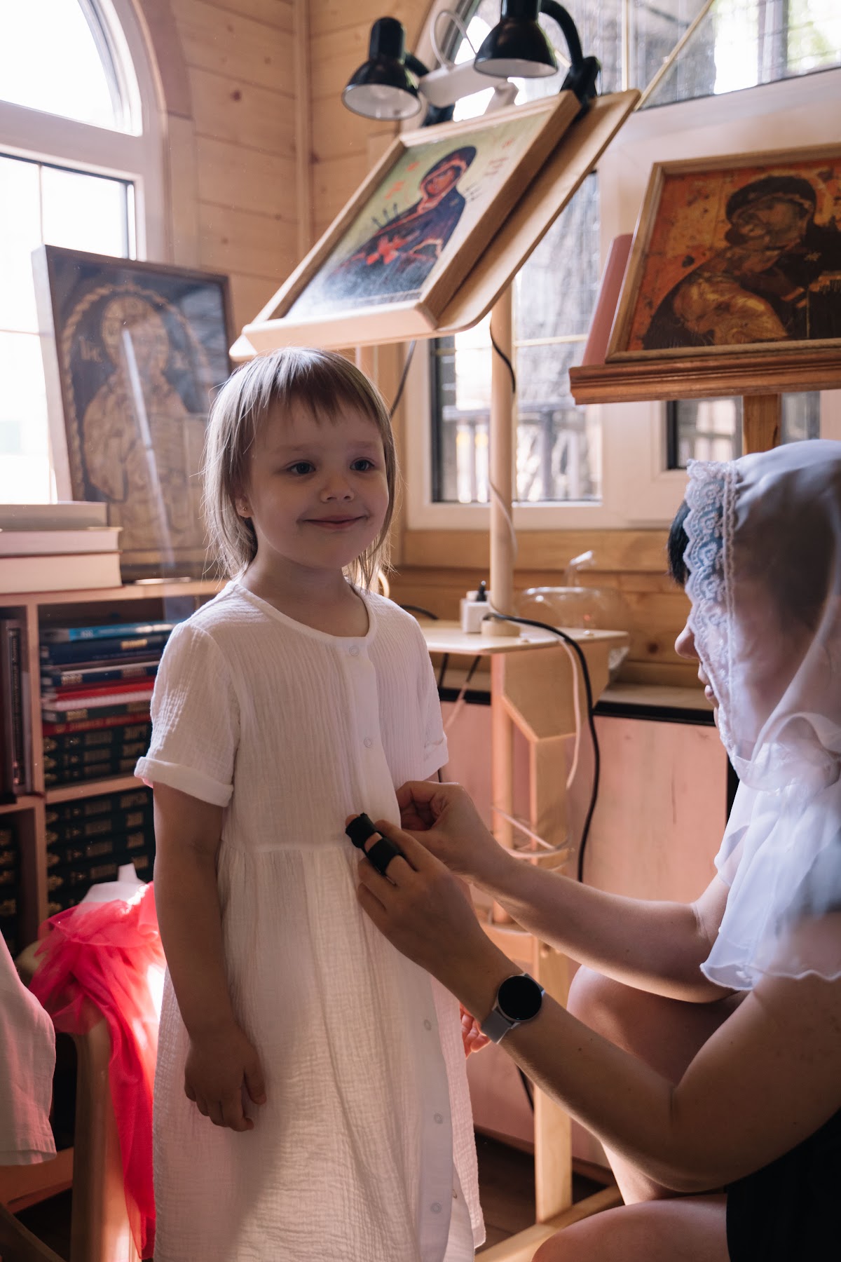 фотосессия таинства крещения Вероники
