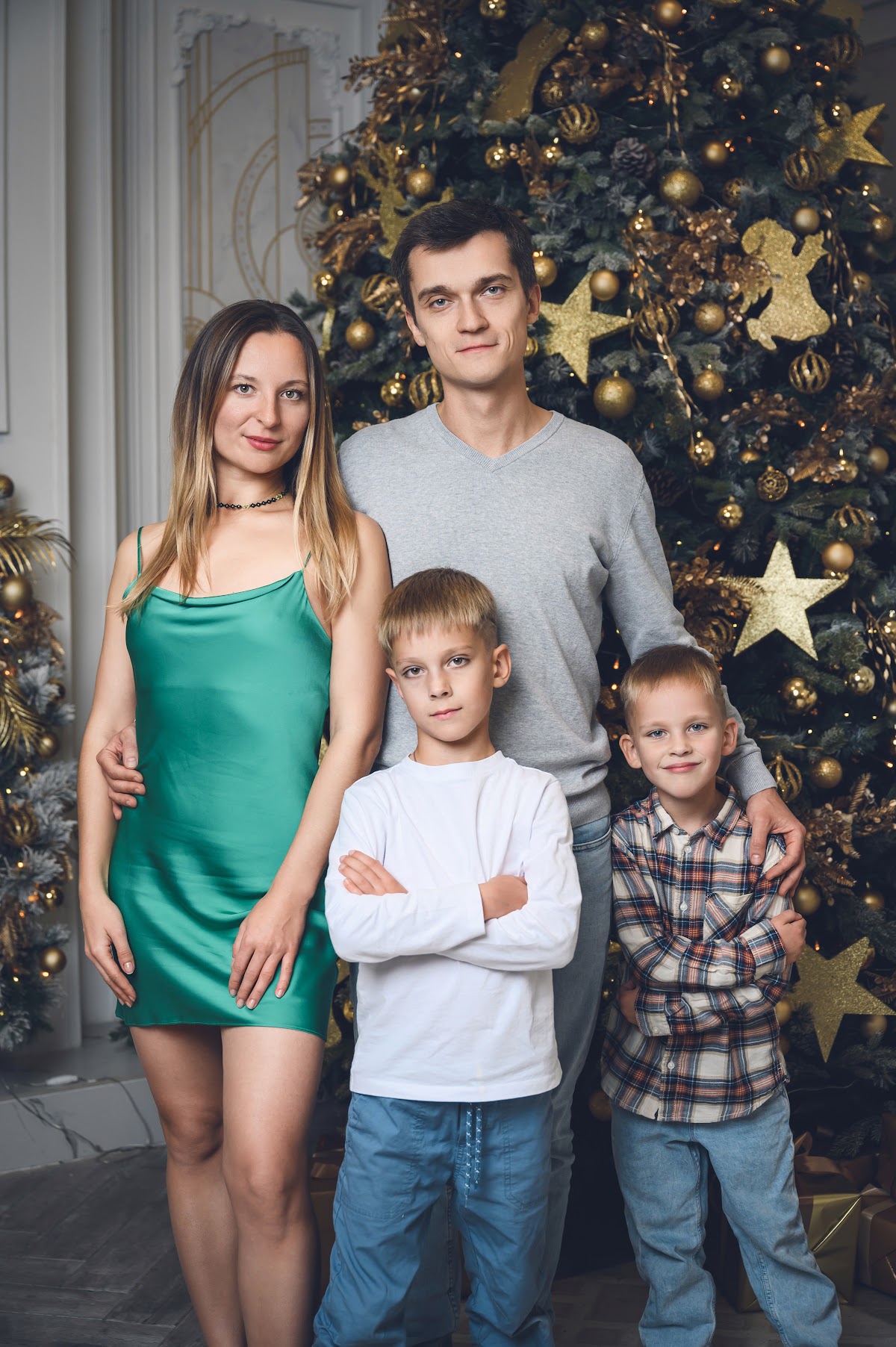 Студийная съемка семьи