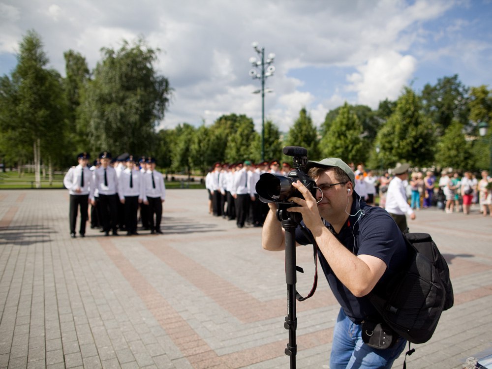 В процессе съёмок.