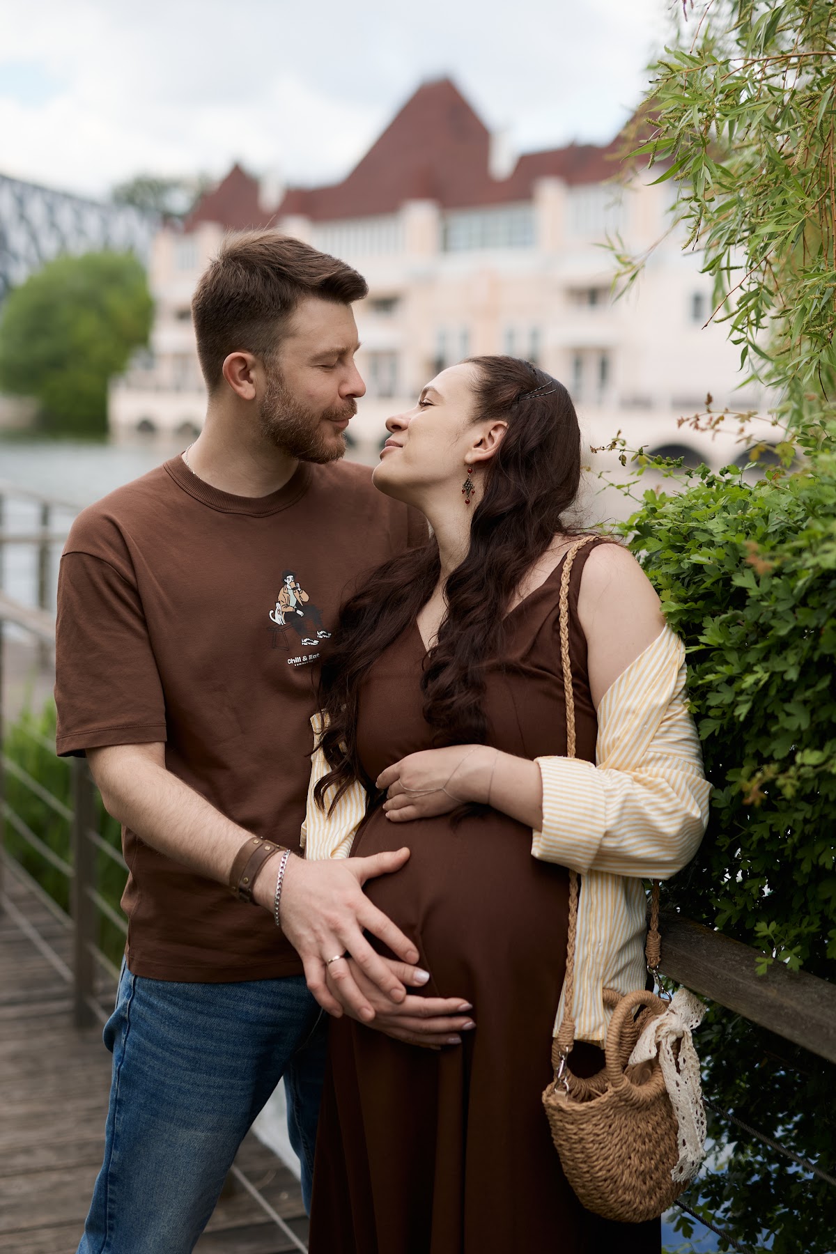 Фотосессия беременности: прогулка