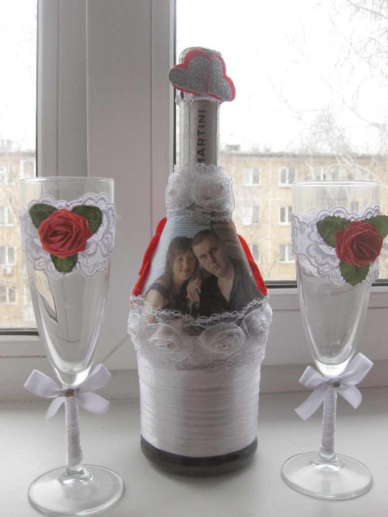 Свадебные аксессуары (подвязки, бокалы, открытки)
