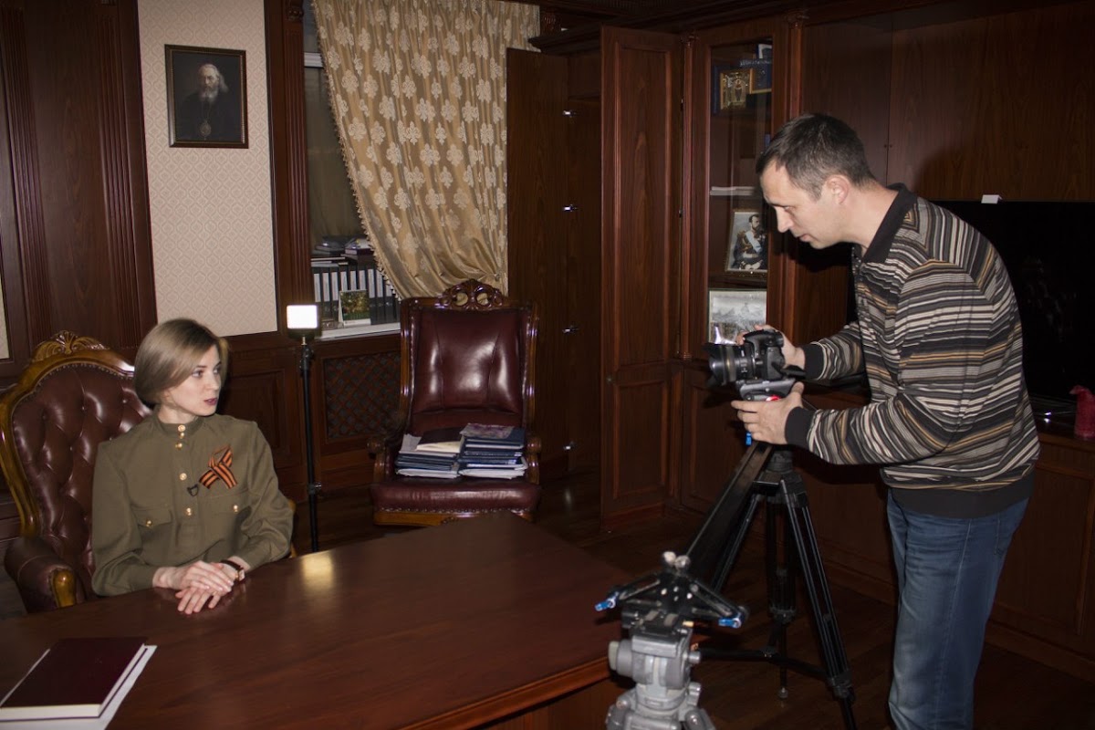 В работе