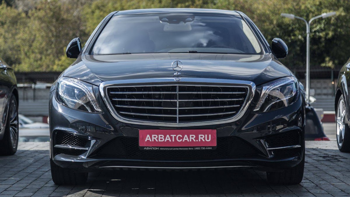 Mercedes S-class (w222) LONG черный со светлым салоном — кадр 2 из 5