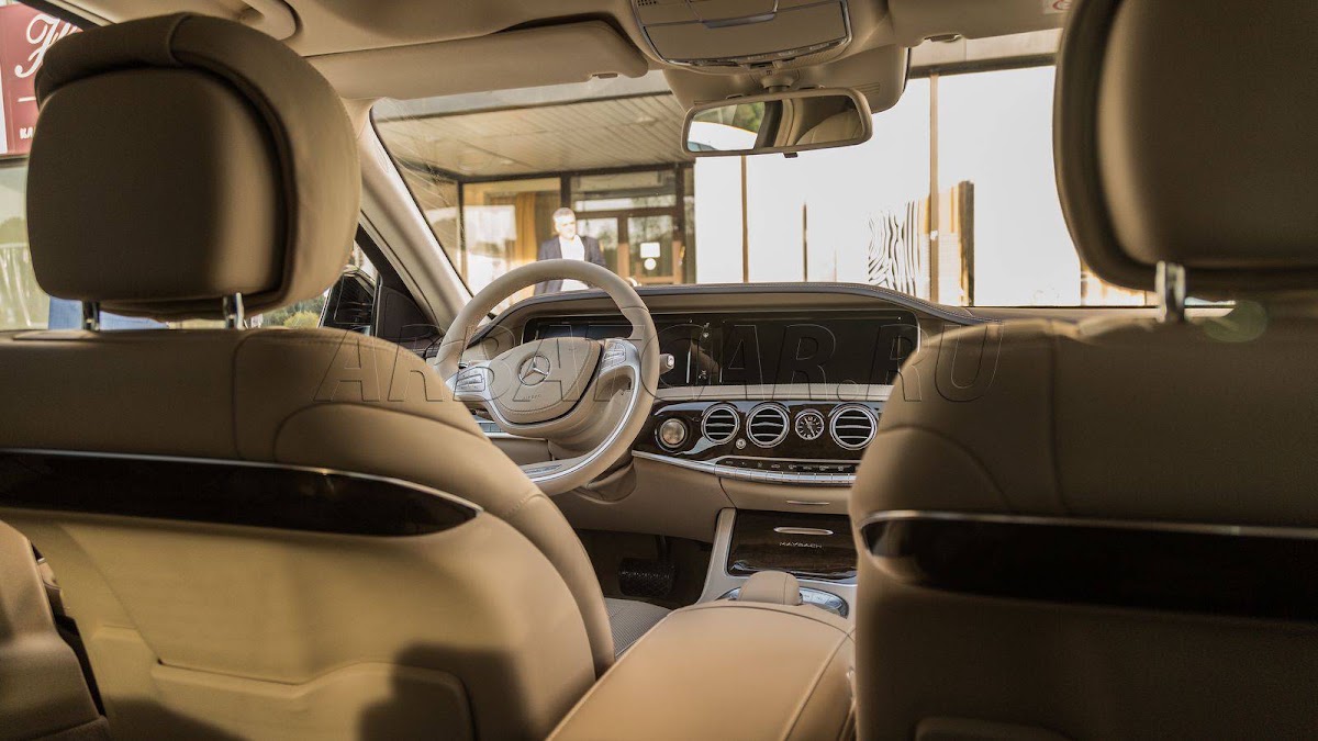 Mercedes S-class (w222) LONG, белый на бежевым