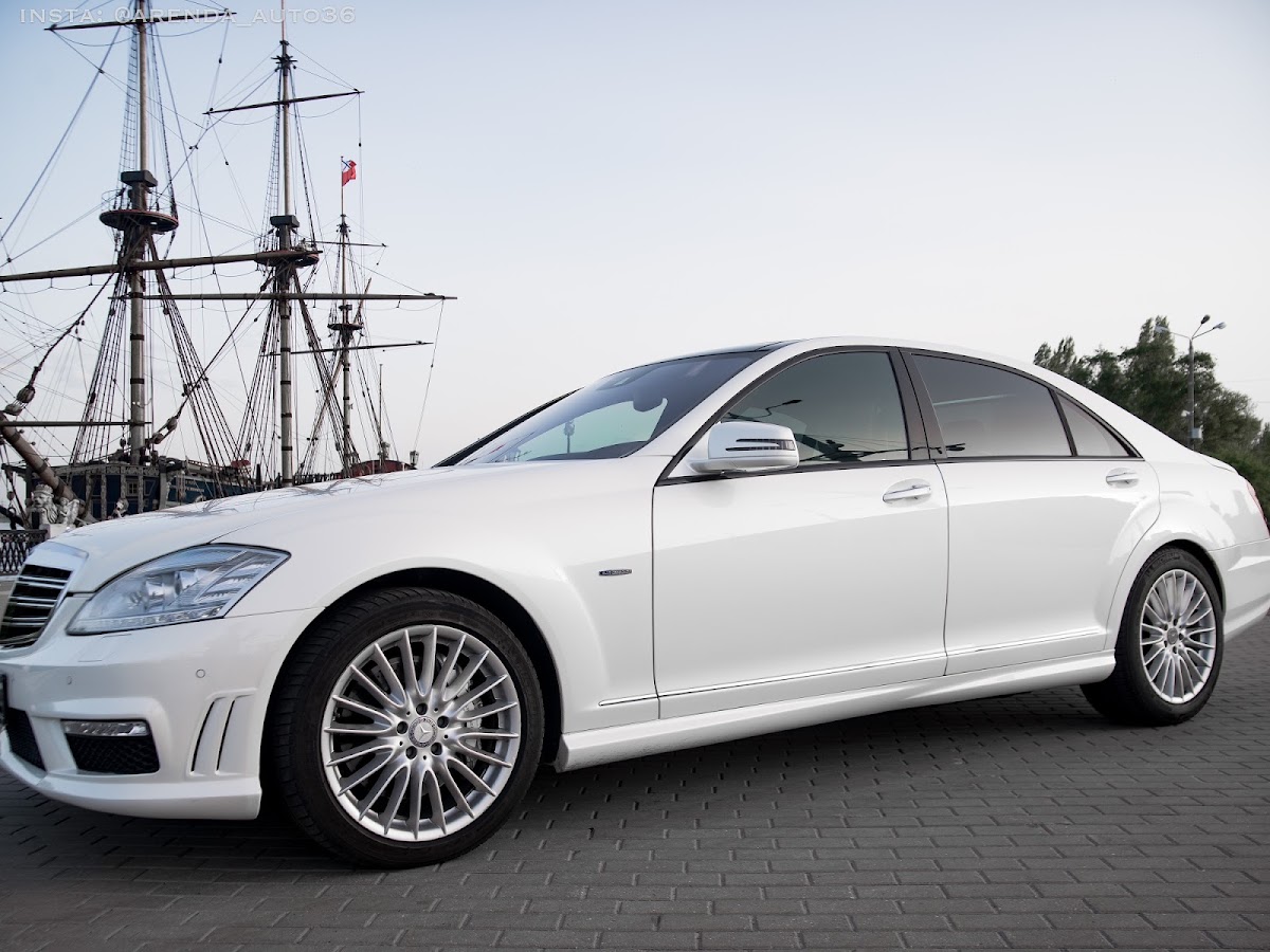 Mercedes S221 белый лонг
