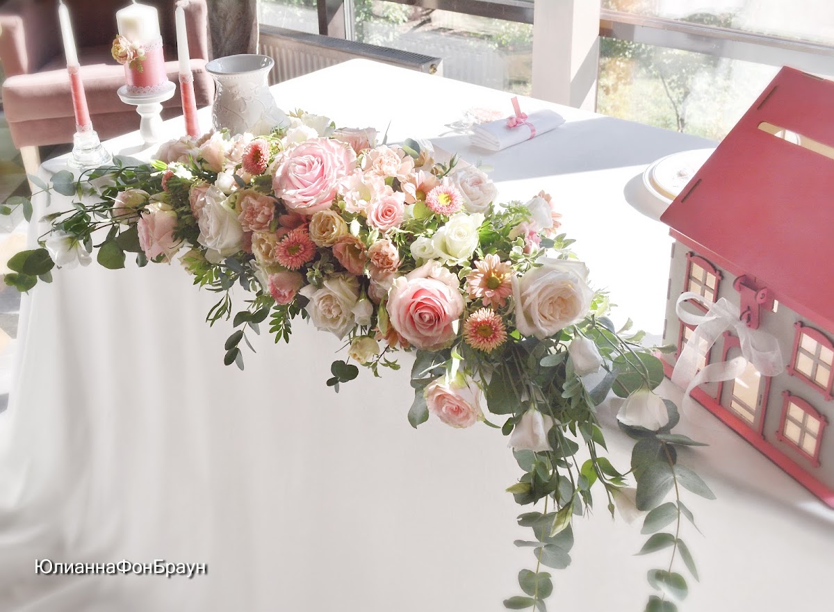 Персиково-розовая свадьба Александра и Елизаветы