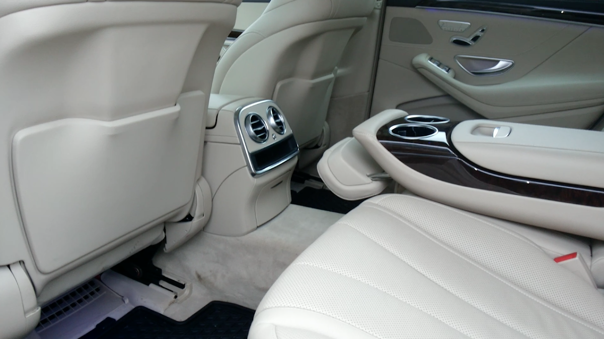 Mercedes S-class (w222) LONG, белый на бежевым — кадр 5 из 7