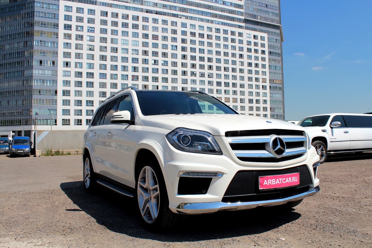 Merсedes GL500 (X166) белый с бежевым салоном