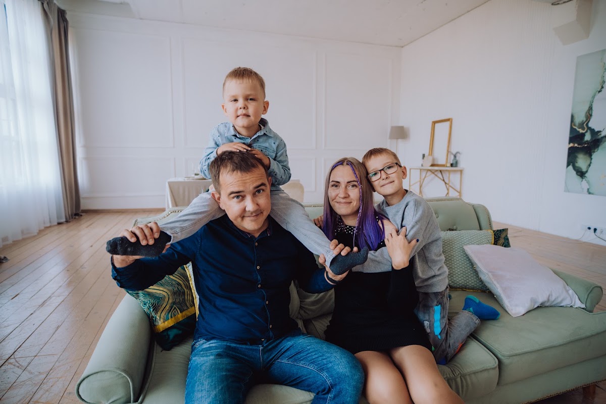 Семейная фотосессия в фотостудии
