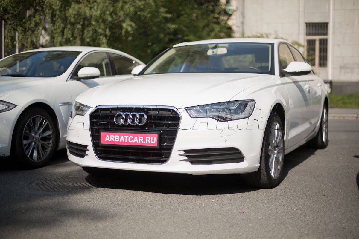 Audi A6 (С7) белый на светлом салоне — кадр 2 из 9