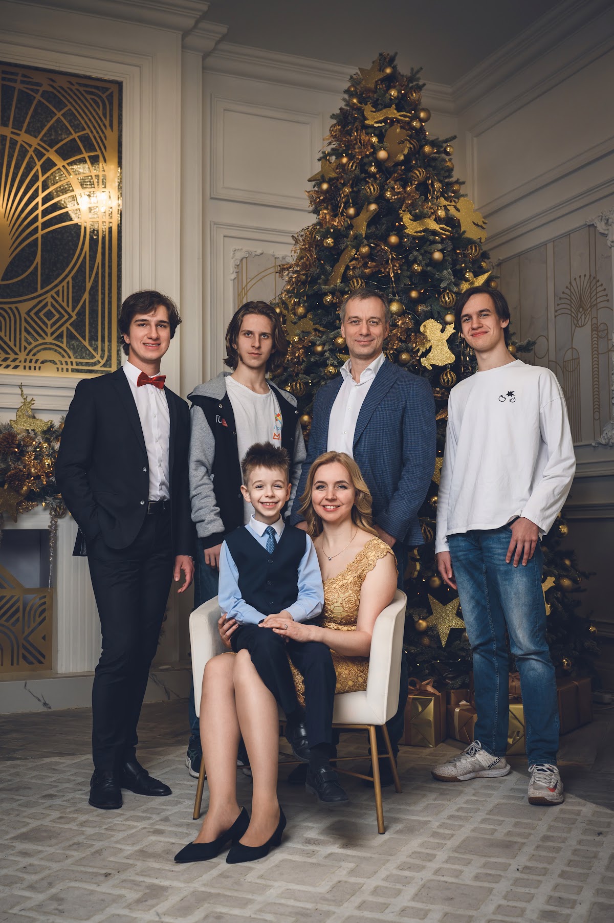 Студийная съемка семьи