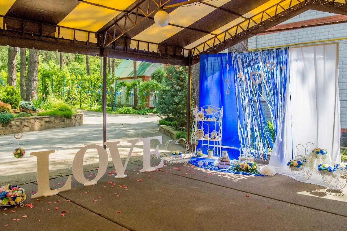 Синее оформления (свадьба Екатерины и Игоря в Туле, июнь 2016)