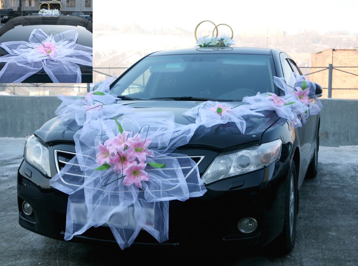 украшения на свадебное авто в прокат
