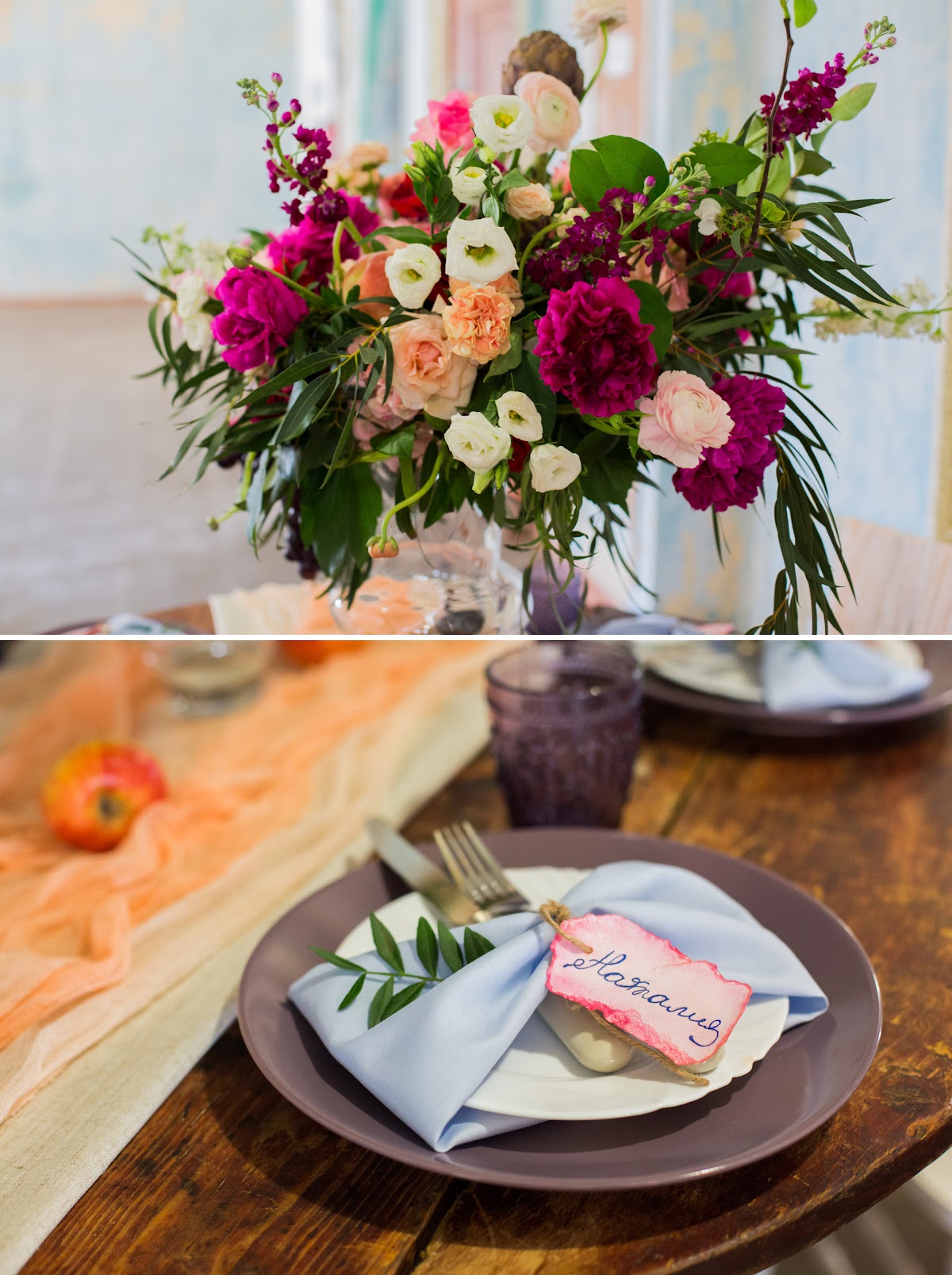 СЕРВИРОВКА СТОЛА СВАДЬБЫ ЦветникWEDDING