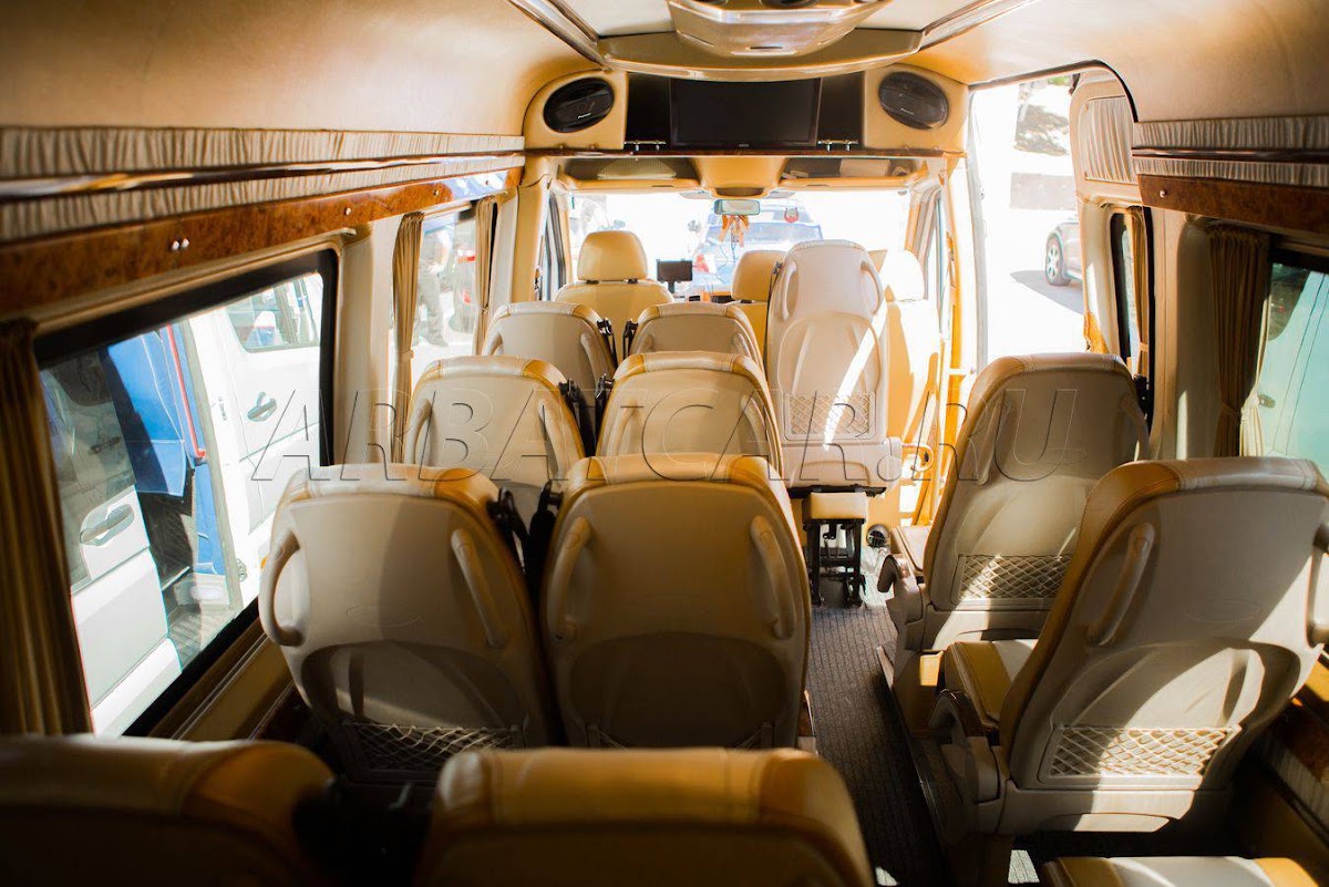 Mercedes Sprinter LUX белый на золотом салоне — кадр 5 из 7