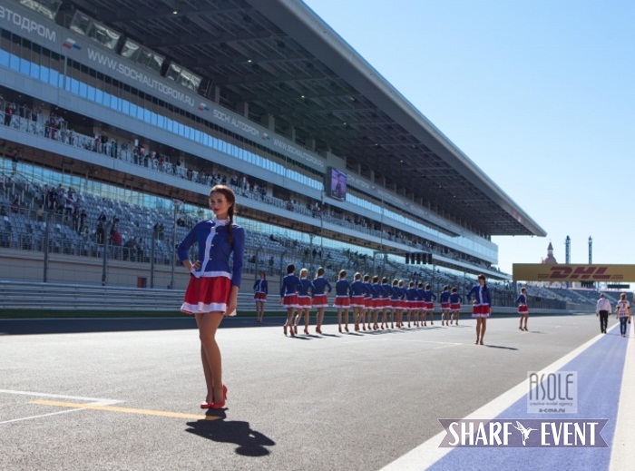 Наши модели официальные Grid Girls на Формула-1. Гран-При России. Сочи